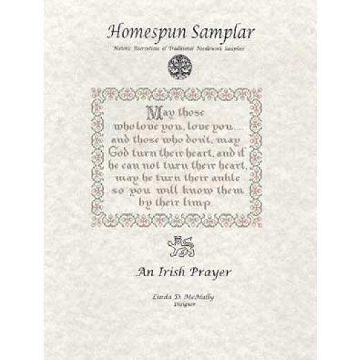 Stickvorlage Homespun Samplar - An Irish Prayer