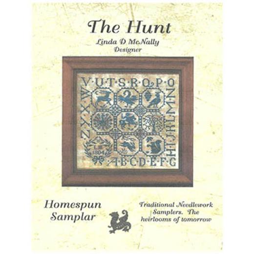 Stickvorlage Homespun Samplar - The Hunt