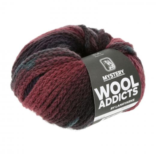 Wooladdicts Mystery Lang Yarns - navy-petrol-burdundy