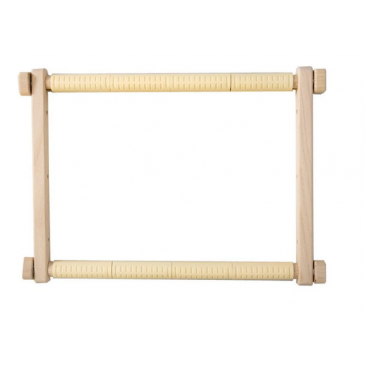 Stickrahmen Holz rechteckig mit Clips 40x56 cm