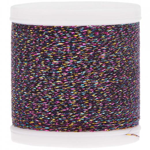 Sticktwist Metallic No. 40 Rico Design - rainbow-schwarz