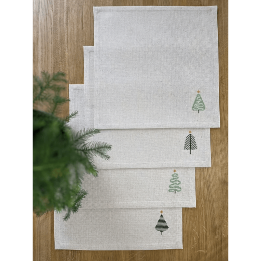 Pomp Stitch Stickpackung - Servietten Weihnachten 4-er-Set