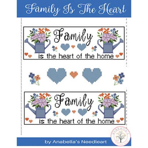 Stickvorlage Anabellas - Family Is The Heart