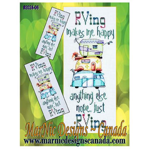 Stickvorlage MarNic Designs - Rving Makes Me Happy