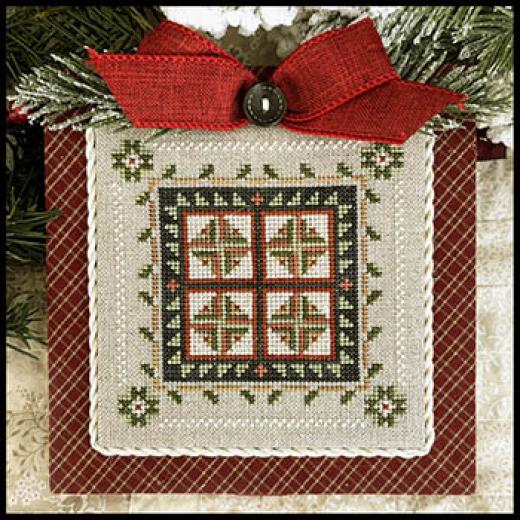 Stickvorlage Little House Needleworks - Log Cabin Christmas - Quilt