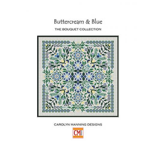 Stickvorlage CM Designs - Buttercream & Blue