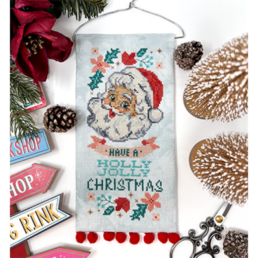 Stickvorlage Tiny Modernist Inc - Holly Jolly Santa