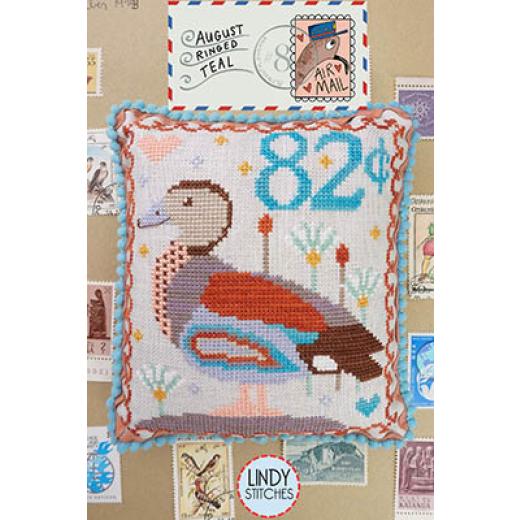 Stickvorlage Lindy Stitches - Air Mail August