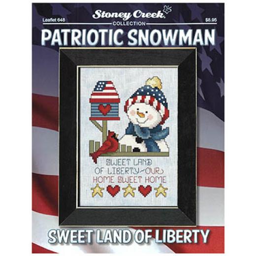 Stickvorlage Stoney Creek Collection - Patriotic Snowman - Sweet Land Of Liberty