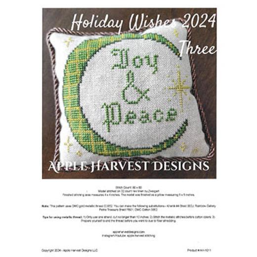 Stickvorlage Apple Harvest Designs - Holiday Wishes 2024 Three