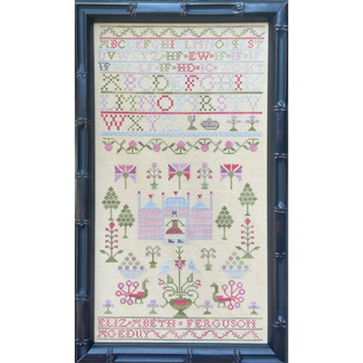 Stickvorlage Just Stitching Along - Elizabeth Ferguson Aged 11 Sampler