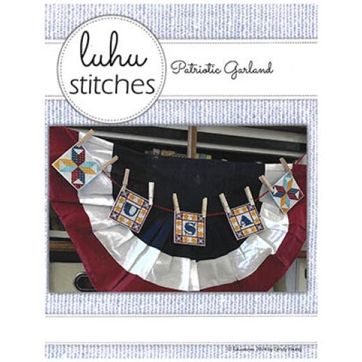 Stickvorlage Luhu Stitches - Patriotic Garland