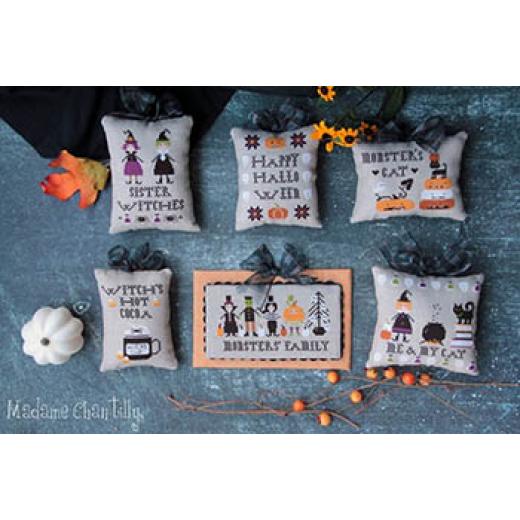 Stickvorlage Madame Chantilly - Halloween Pillows