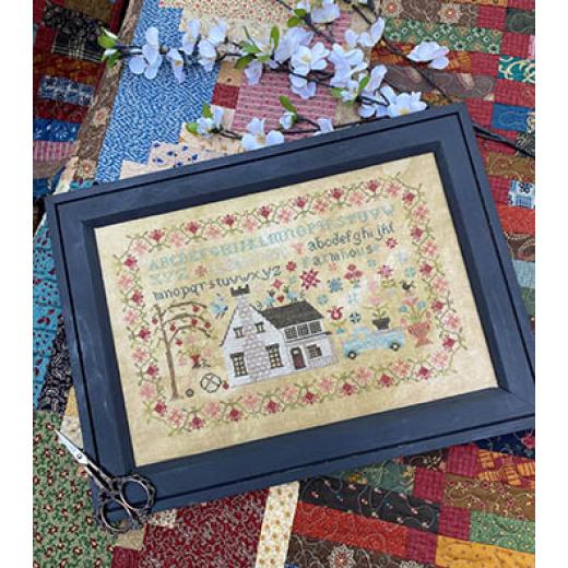 Stickvorlage Pansy Patch Quilts & Stitchery - Vintage Farmhouse Sampler