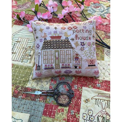 Stickvorlage Pansy Patch Quilts & Stitchery - Potting House