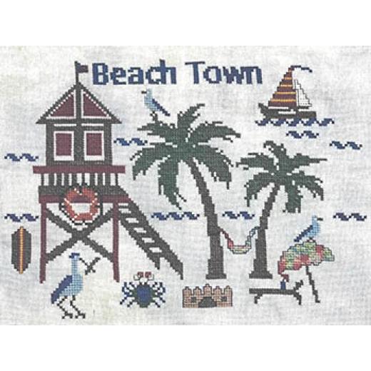 Stickvorlage Salty Stitcher Designs - Beach Town