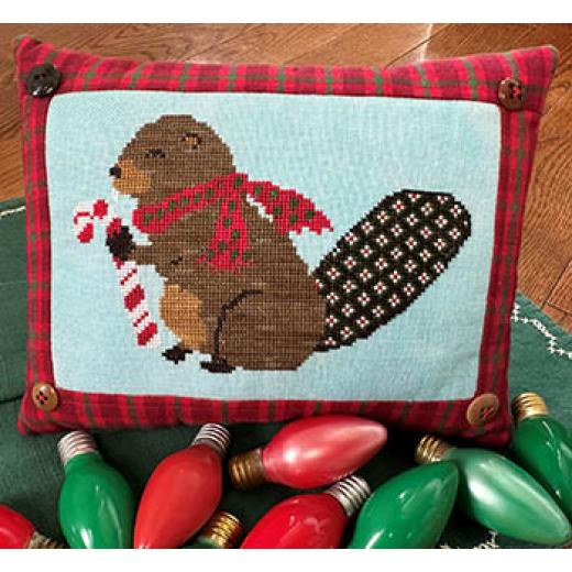 Stickvorlage Rebel Stitcher Designs - Holiday Beaver