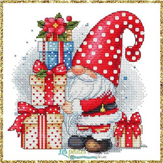 Stickvorlage Les Petites Croix De Lucie - Christmas Gifts Gnome 2024