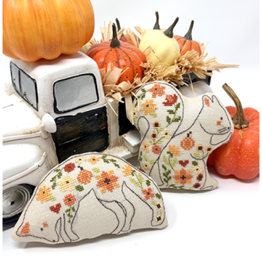 Stickvorlage Tiny Modernist Inc - Autumn Animal Pillows