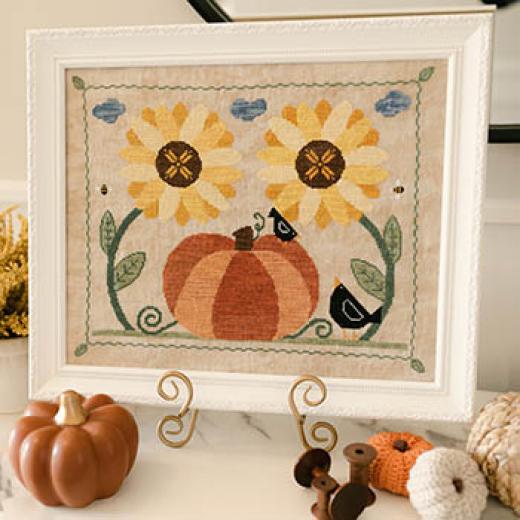 Stickvorlage Cozy Cottontail - Perfect Pumpkin