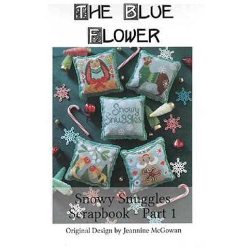 Stickvorlage The Blue Flower - Snowy Snuggles Scrapbook