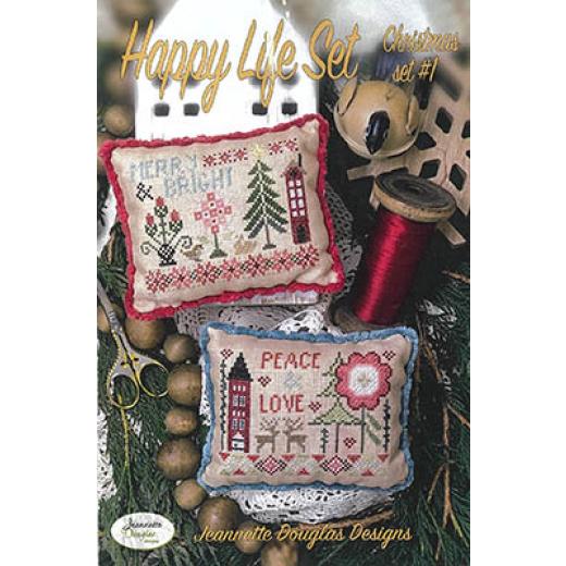 Stickvorlage Jeannette Douglas Designs - Happy Life Sets - Christmas 1