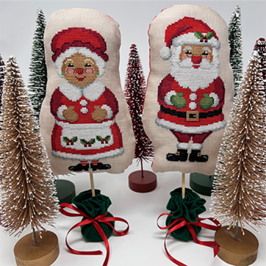 Stickvorlage Tiny Modernist Inc - Santa & Mrs Claus