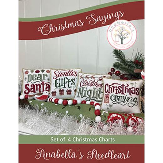 Stickvorlage Anabellas - Christmas Sayings - Set Of 4