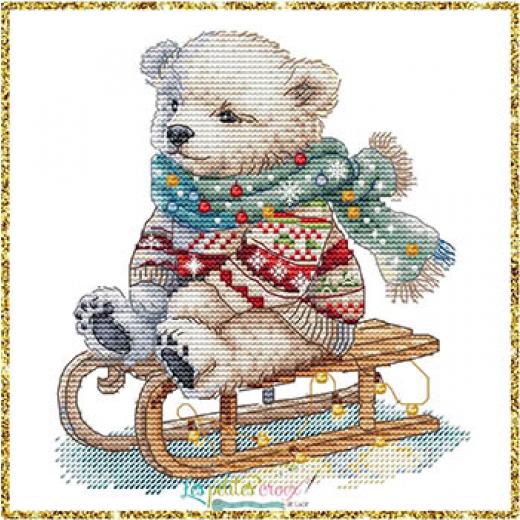 Stickvorlage Les Petites Croix De Lucie - Winter Bear 2