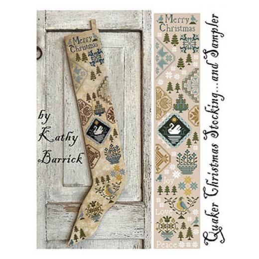 Stickvorlage Kathy Barrick - Quaker Christmas Stocking & Sampler