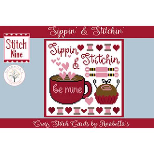 Anabellas - Sippin & Stitchin - Cross Stitch Cards 9