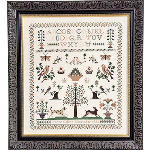 Fox and Rabbit Designs - Fanny Collins 1853 Sampler & Pinwheel