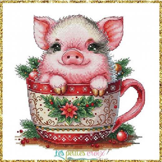 Les Petites Croix De Lucie - Christmas Animals Cups Pig