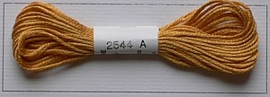 Soie dAlger Seidenstickgarn - Farbe 2544 gelb orange extra