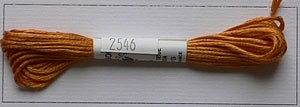 Soie dAlger Seidenstickgarn - Farbe 2546 gelb orange extra