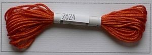 Soie dAlger Seidenstickgarn - Farbe 2624 orange extra