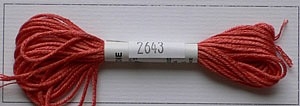 Soie dAlger Seidenstickgarn - Farbe 2643 rot orange extra