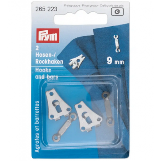 Hosenhaken und Stege schwarz 9 mm - Prym