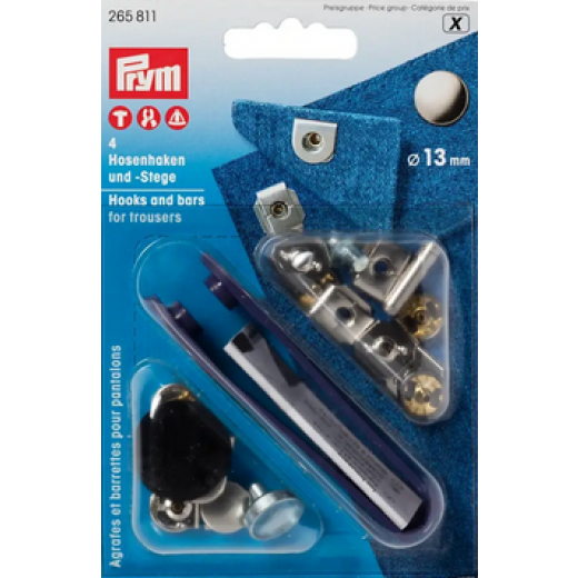 Nähfrei-Haken und Stege mit Werkzeug - Prym