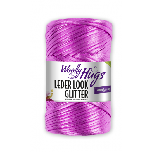 Woolly Hugs Leder Look Glitter - pink metallic (Vorbestellung)