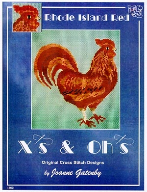 Stickvorlage Xs and Ohs - Rhode Island Red