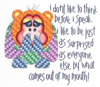 Stickvorlage MarNic Designs - Little Chuckles - No Thinking Before I Speak