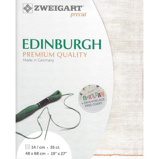 Zweigart Edinburgh Precut 35ct - vintage düne (48x68 cm)