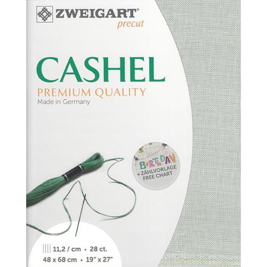 Zweigart Cashel Precut 28ct - hellgrau (48x68 cm)