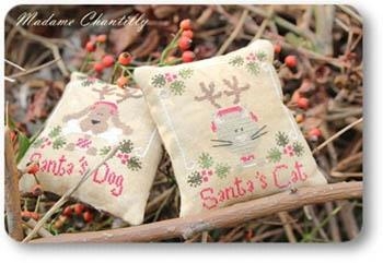 Stickvorlage Madame Chantilly - Santas Cat & Dog