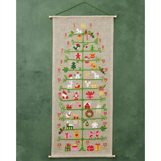 Permin Stickpackung - Adventskalender Weihnachtsbaum