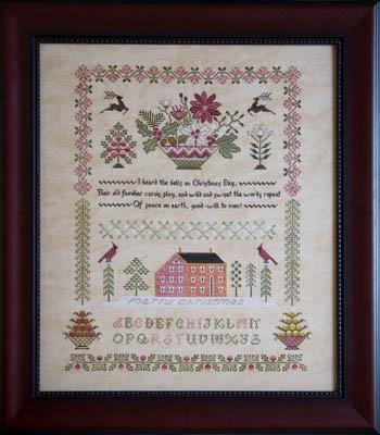 Stickvorlage Cottage Garden Samplings - Peace On Earth Sampler