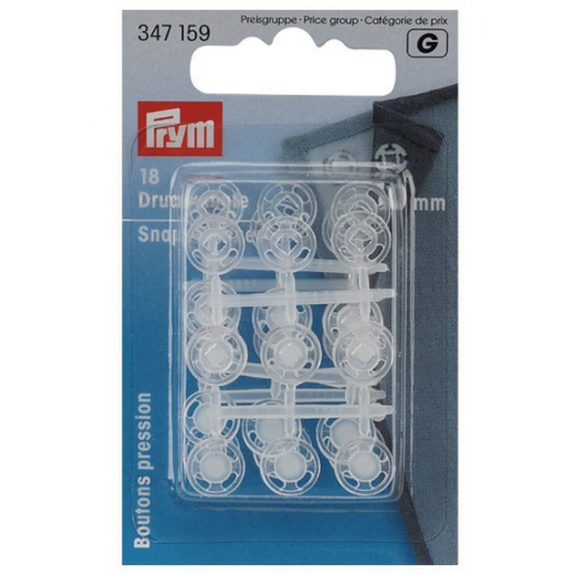 Annäh-Druckknöpfe Ø 10 mm transparent - Prym