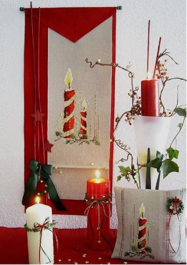 Stickvorlage UB-Design - Kerzenschein zur Weihnachtszeit