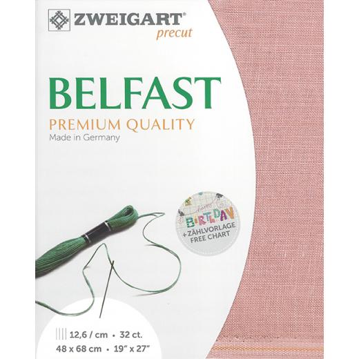 Zweigart Belfast Precut 32ct - Ash Rose (48x68 cm)